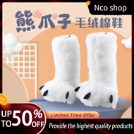 Murah MurahSuper High-Top Bear Paw Shoes Bear Paw Slippers Plush Cat Paw Shoes Furry Long Tube Cat P