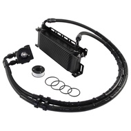 For VW Golf MK5 MK6 Audi A3 A4 B7 13 Row AN8 Oil Cooler + Thermostatic Sandwich Plate Hose Kit TTS 1