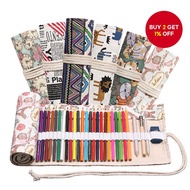 Coquette pencil case Pen curtain roll canvas art brush bag color pencil sketch painting storage colo