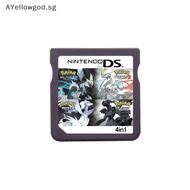 AYellowgod Pokemon DS 3DS NDSi NDS Lite Game Card 23 In 1 Gold Heart Gintama / Beauty Black White Card Game Card SG