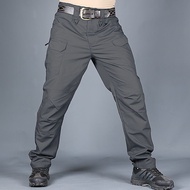 New Men's Pant Black Cargo Pants Loose Business Pants Stretchable Elastic Casual Long Trousers