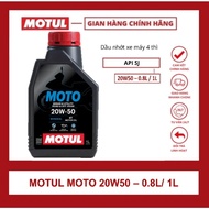 LUBRICANT OIL FOR MOTORBIKES/MOTO 20W50 SJ 4T 0.8L/1L
