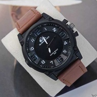 (BISA COD) Best Seller!! Jam Tangan Pria QUIKSILVER PAKET Strap Kulit Free 1 Tali Karet || JAM TANGA