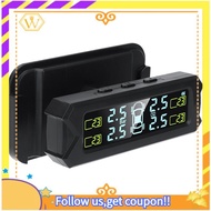 【W】Tire Pressure Monitoring System Solar Wireless TPMS Sensor 14-87PSI Real Time Detect IP68 Waterpr