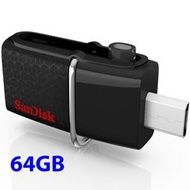 公司貨 Sandisk 64GB 64G OTG micro USB 3.0 雙用隨身碟 SDDD2-064G
