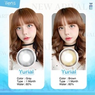 "มีค่าสายตา" มินิ คอนแทคเลนส์ฝาฟ้า Yurial ค่าอมน้ำ 60 % DIA 14.0