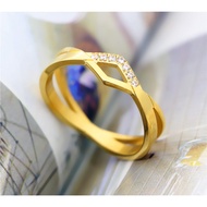 Women style MOMAS Cincin Love Bajet Emas 916 Tulen