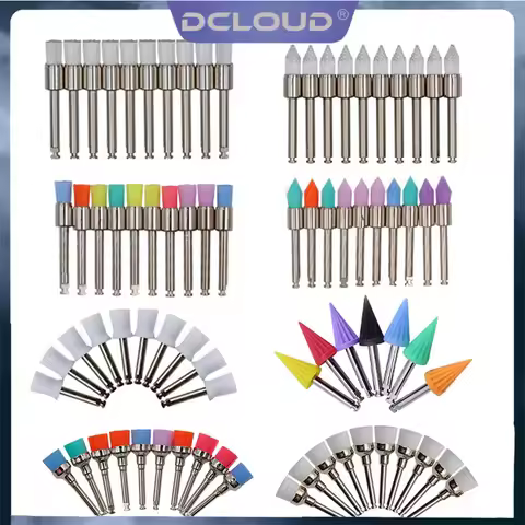 DCLOUD 100Pcs/Box Dental Polishing Brush Polishing Cups Disposable Teeth Polisher Flat Bowl Sharp Ty