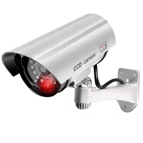 Y22A-Dummy Security Camera Outdoor Fake CCTV Surveillanc Camera System LED For Property Business Hom