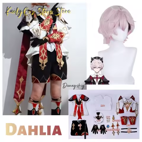 Game Genshin Impact Mondstadt Dahlia Cosplay Hat Dahlia Cosplay Costume【S-2XL】Halloween Roleplay Rol