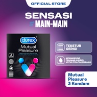 Durex Mutual Pleasure Kondom Gerigi Kondom Pria Tahan Lama 3s - Condom with Benzocaine