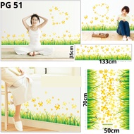WALL STICKER STIKER SETIKER WALLSTIKER WALLSTICKER DINDING PAGAR LIS BORDER RUMPUT BUNGA MATAHARI SU