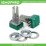 50pcs RK097N 5K 10K 20K 50K 100K 500K B5K with a switch audio 3pin shaft 15mm  amplifier sealing pot