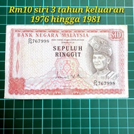 A658 Rm10 siri 3 duit kertas lama duit syiling lama barang antik barang lama duit Malaysia lama Rm10
