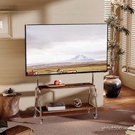 7 Simple Bedroom Portable Stainless Steel TV with Wheel Floor Stand Living Room Mobile 43 SWMO