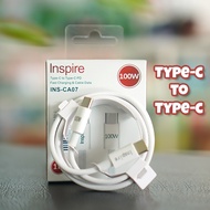 DATA CABLE INSPIRE CABLE CA07 C TO C 1m FAST CHARGING CABLE TYPE C TO C 100 WATT 1m