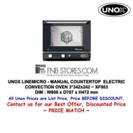 [FNBSTORES] UNOX LINEMICRO - MANUAL COUNTERTOP  ELECTRIC CONVECTION OVEN 3*342x242 ~ XF003