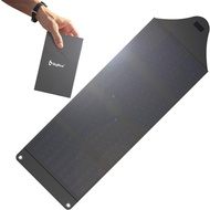 BigBlue Solar Panel Solar Charger, Small, Lightweight, Fast Charging, 2 USB Ports, 24W, Approx. 530g