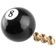 Universal Black 8 Ball Gear Knob Short Shifter Knob สำหรับรถส่วนใหญ่อะคริลิคสีดำ8 Ball