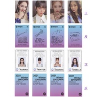 新品aespa冬专小卡2021 Winte* r SMTOWN同款自制卡 柳智敏 WINTERGirl group aespa Giselle postcard sticker gift box, h