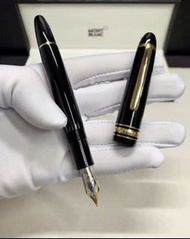 MONTBLANC 萬寶龍146鋼筆 大班系列 實用鍍金墨水筆經典款 鋼筆 黑鍍金