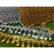 [Meter] Renda / Renda Hiasan / Renda Diamond / Renda Batu / Renda Manik / Lace / Diamond Lace / Bell