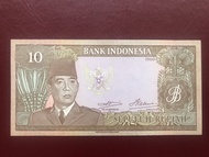 Uang Kuno 10 rupiah Soekarno 1960 UNC