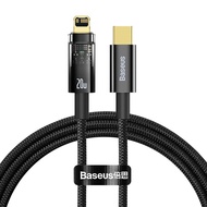 Baseus 20W USB C to Lightning Cable สำหรับ iPhone 14 13 12 11 Pro Max Mini Auto Power-Off Fast สายชา