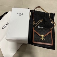 CELINE 經典凱旋門老花鏈帶包 WOC
