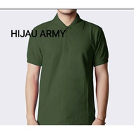 HIJAU T-SHIRT ARMY GREENPOLO - POLO SHIRT - MEN'S COLLAR T-SHIRT - ARMY PLAIN T-SHIRT
