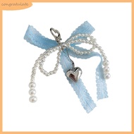 CONG Aesthetic Keychain Charms Bows Keychain for Women Bag Purse Handbags Charms