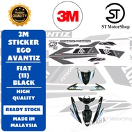 Sticker Cover Set YAMAHA Ego Avantiz Coverset Stripe Avantiz Body Cover Stiker Fiat Black 3M Sticker