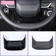 cheya ABS Piano Black Car Steering Wheel Decorative Panel Cover for Toyota Land Cruiser Prado 250 LC
