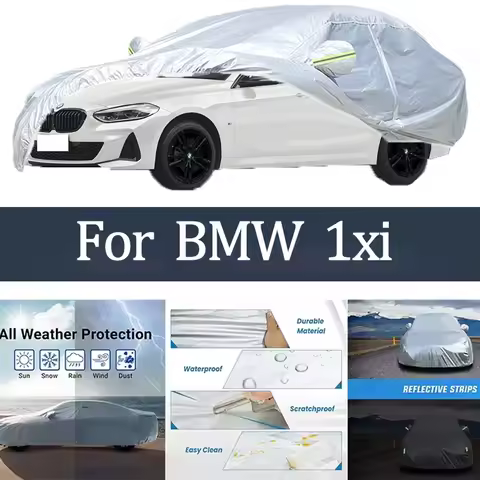 For BMW 1xi Outdoor Protection Full Car Cover Snow Cover Sunshade Waterproof Dustproof Exterior Car 