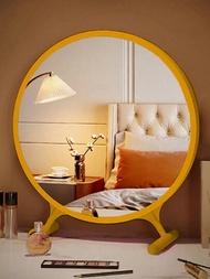 1入組大型化妝鏡，適用於宿舍和臥室，LED燈光化妝鏡，用於家庭桌上裝飾、浴室、梳妝臺、檯面、臥室旅行宿舍化妝鏡女士禮物