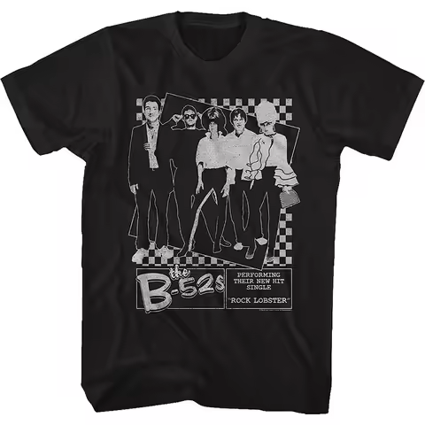Pop in 1976 The B-52s New Wave Band Was Founded in Athens Georgia. American Retro Streetwear T-shirt