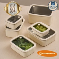 WAGENSTEIGER Clarity Stainless Steel Container Series 6 Types [Low - 400ml / 1000ml / 1900ml] [Deep 