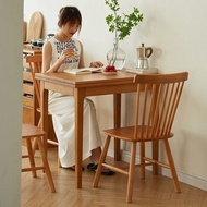 NGM Solid Wood Retractable Dining Table For Small Household Use, Simple Nordic Folding Rectangular M