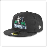 NEW ERA NBA 明尼蘇達 灰狼 經典黑 復古 59FIFTY 街頭 棒球帽
