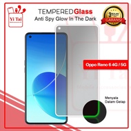 YITAI GLOW IN THE DARK TEMPERED GLASS SPY OPPO RENO 6 RENO 5 RENO 5F