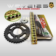 wave 100r wave100r wave110 wave125 dash ex5fi 15 t 1 4 13t sprocket STT MDH oring rantai  + spoket s