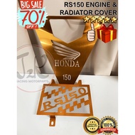 HONDA RS150 V1 V2 ENGINE COVER+COOLANT COVER RS150R COVER ENJIN RADIATOR COOLANT NET RS ENGINE COVER