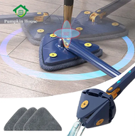 Cleaning Mop 360° Rotatable Triangular Mop Cleaner Adjustable Microfiber Mop with Long Handle Extendable Automatic Water Squeezing Hand Twist Quick Dry lazy mop, Wet Dry Shower Scrubber Brush for Windows Floor