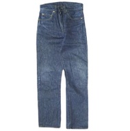二手 Levi's 80 年代 505 錐形直筒牛仔褲，尺寸 505-0217，靛藍色，尺寸 28，1983 年製造，紐扣後背 532。復古褲裝。