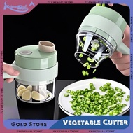 4 In 1 Handheld Electric Vegetable Cutter USB Chop Garlic Mash nced Slice Onion Cutting Cooking Gadg