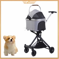 Lightweight Pet Stroller for Dogs/Cats Trolley Detachable Fortable Folding Pets Cage Outdoor Bearing