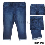 Bajubesar.id RBM-8795 WOMEN'S 7/8 LONG JEGGING JEANS MA*XI BL*UE BIGSIZE JUMBO SIZE 50,54