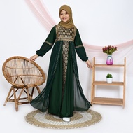 Abaya Turki Anak Perempuan Baju Gamis Turkey Remaja Tanggung Hitam Warna Putih Mewah Terbaru 2023 | 