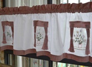 American Country Style Finished Embroidered Fabric Curtain Pelmet Window Curtain Curtain for Cafe Curtain for Kitchen Door Curtain