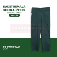 KADET KRS SELUAR PANJANG KRS SELUAR HIJAU KADET PERSATUAN KRS SIZE 22-50